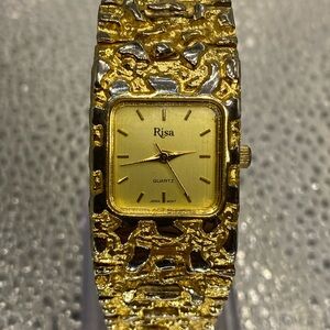 Risa Gold ^*^ Nugget **** Textured Watch *** LuXXX ^^^